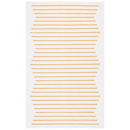 Safavieh 4 x 6 ft. Montauk Hand Woven Rectangle Area Rug Ivory & Gold MTK313C-4